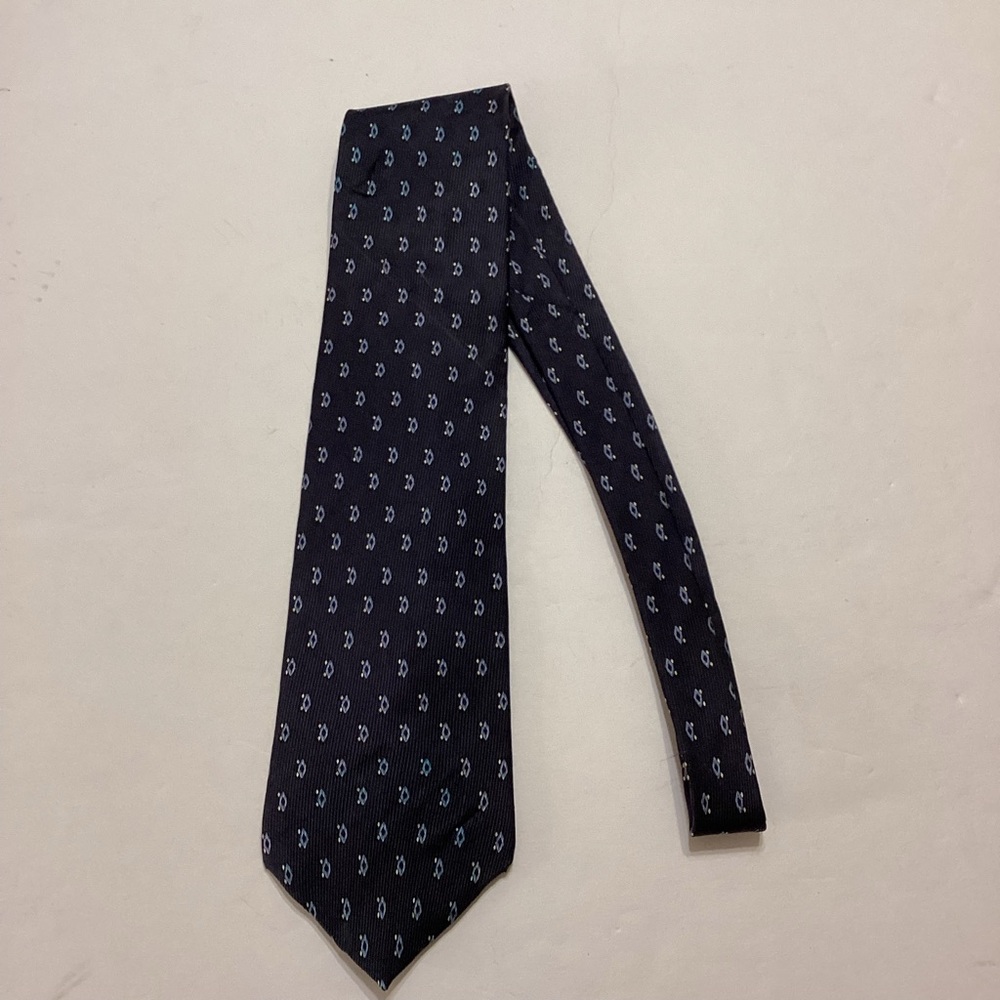 Elegant Black and Blue Men's Tie
